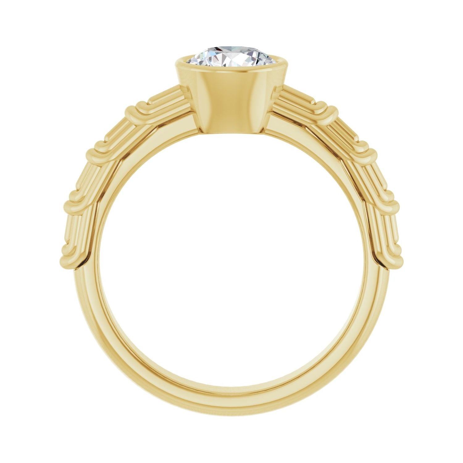 Tarantella — Round center, yellow gold