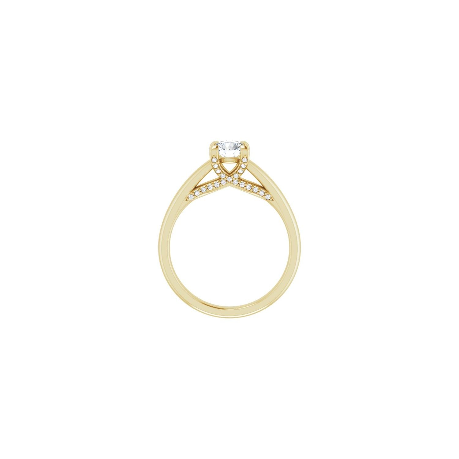 Verity — Round center, yellow gold