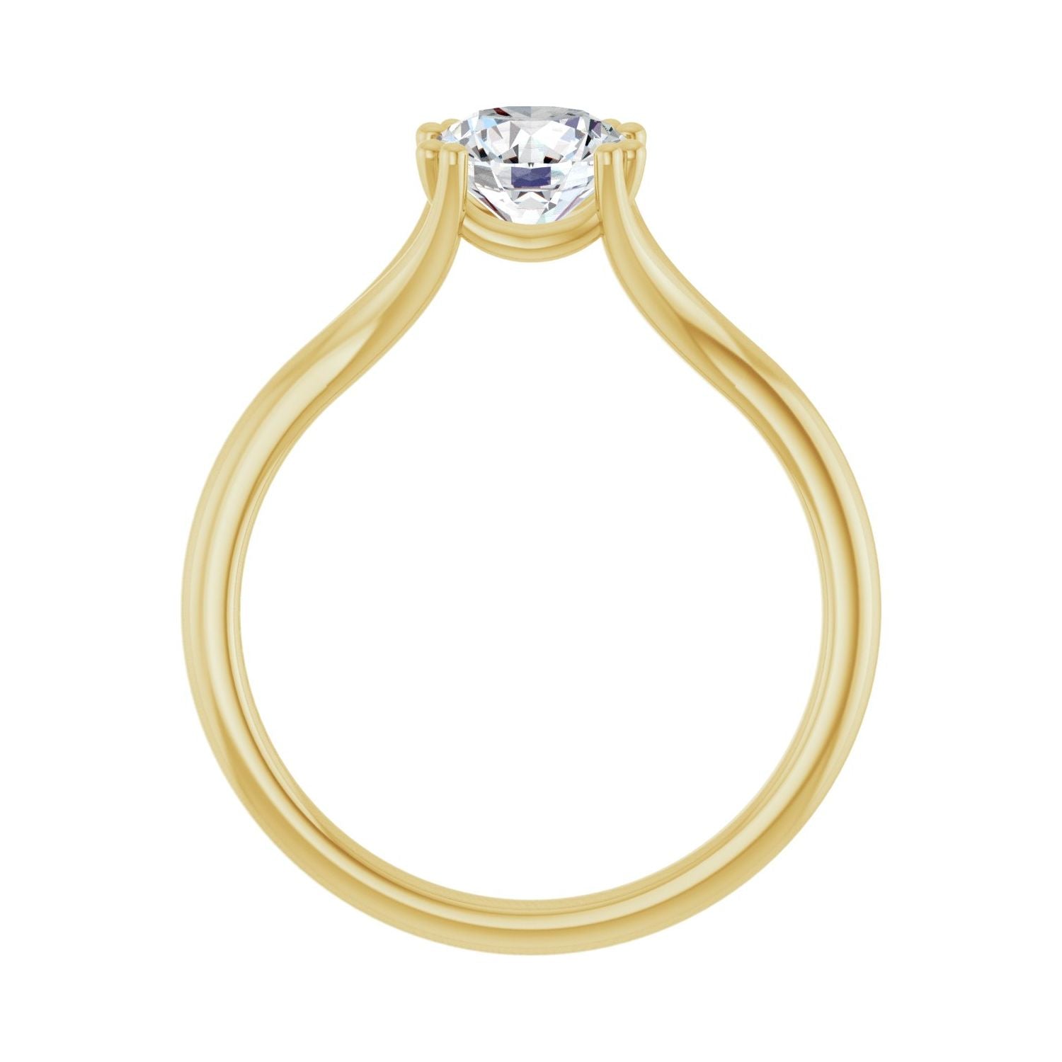 Mayflower — Round center, yellow gold