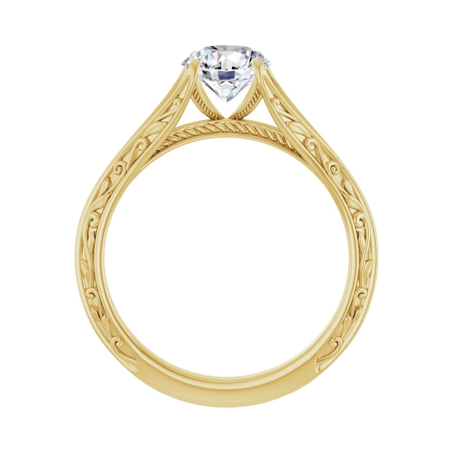 Chelsea — Round center, yellow gold