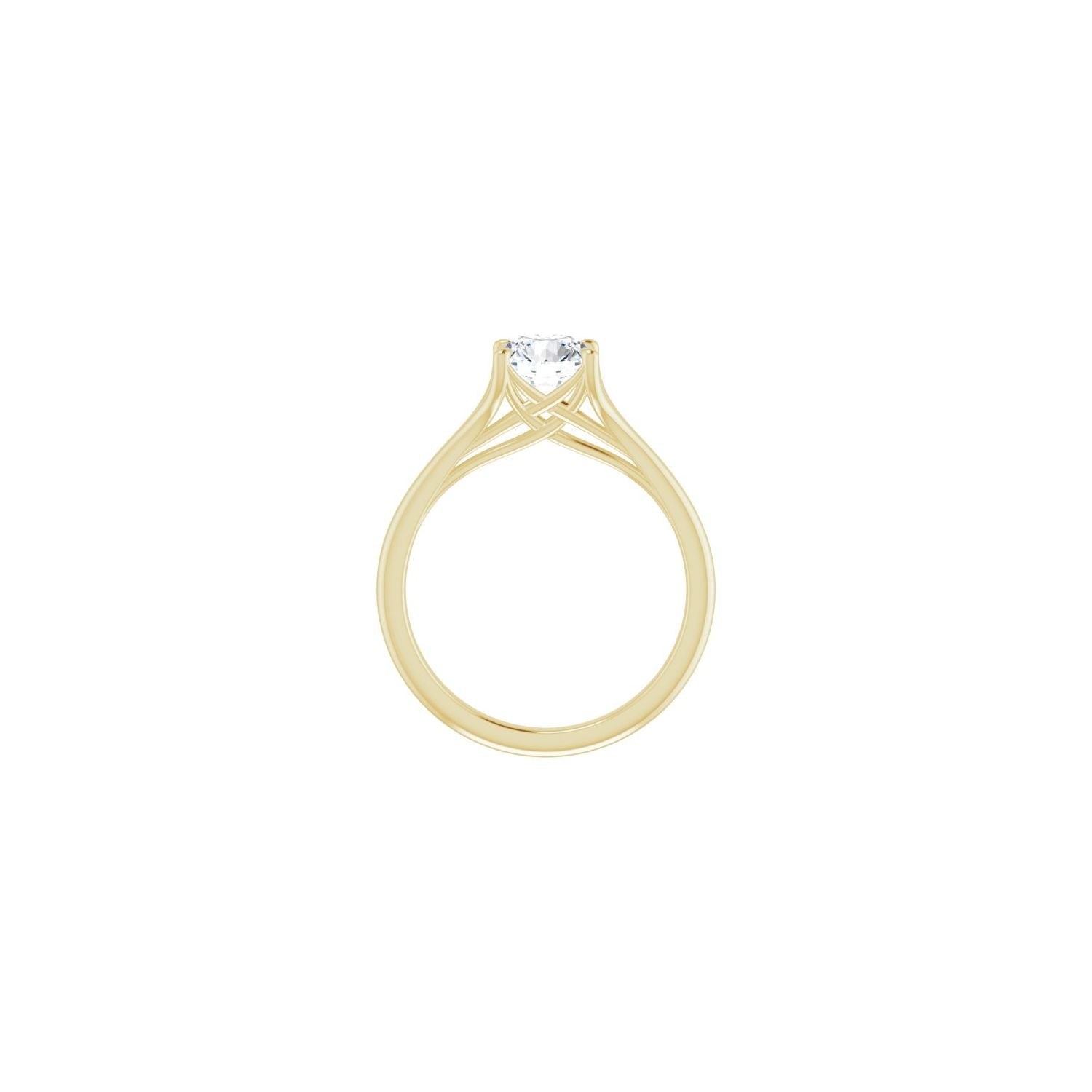 Flavie — Round center, yellow gold