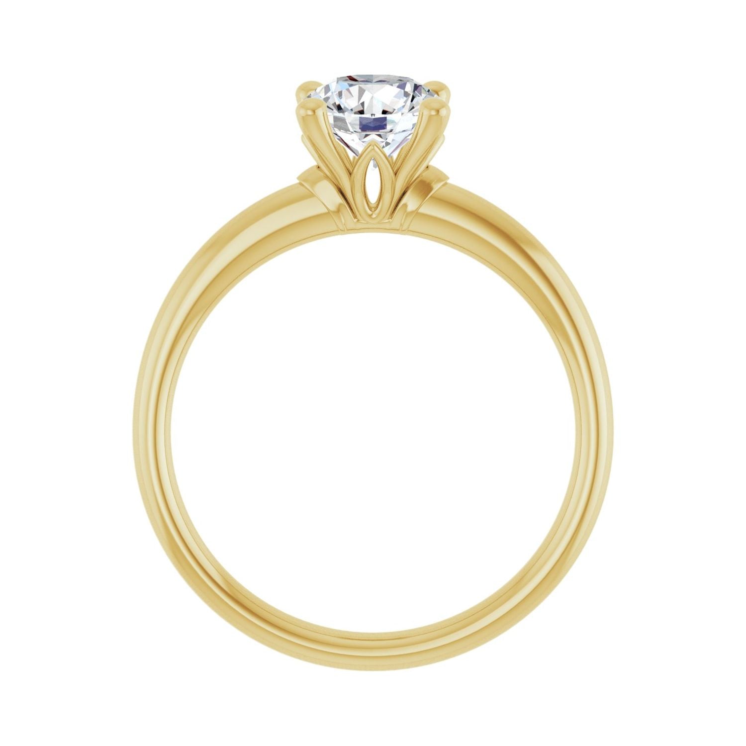 Azzurra — Round center, yellow gold