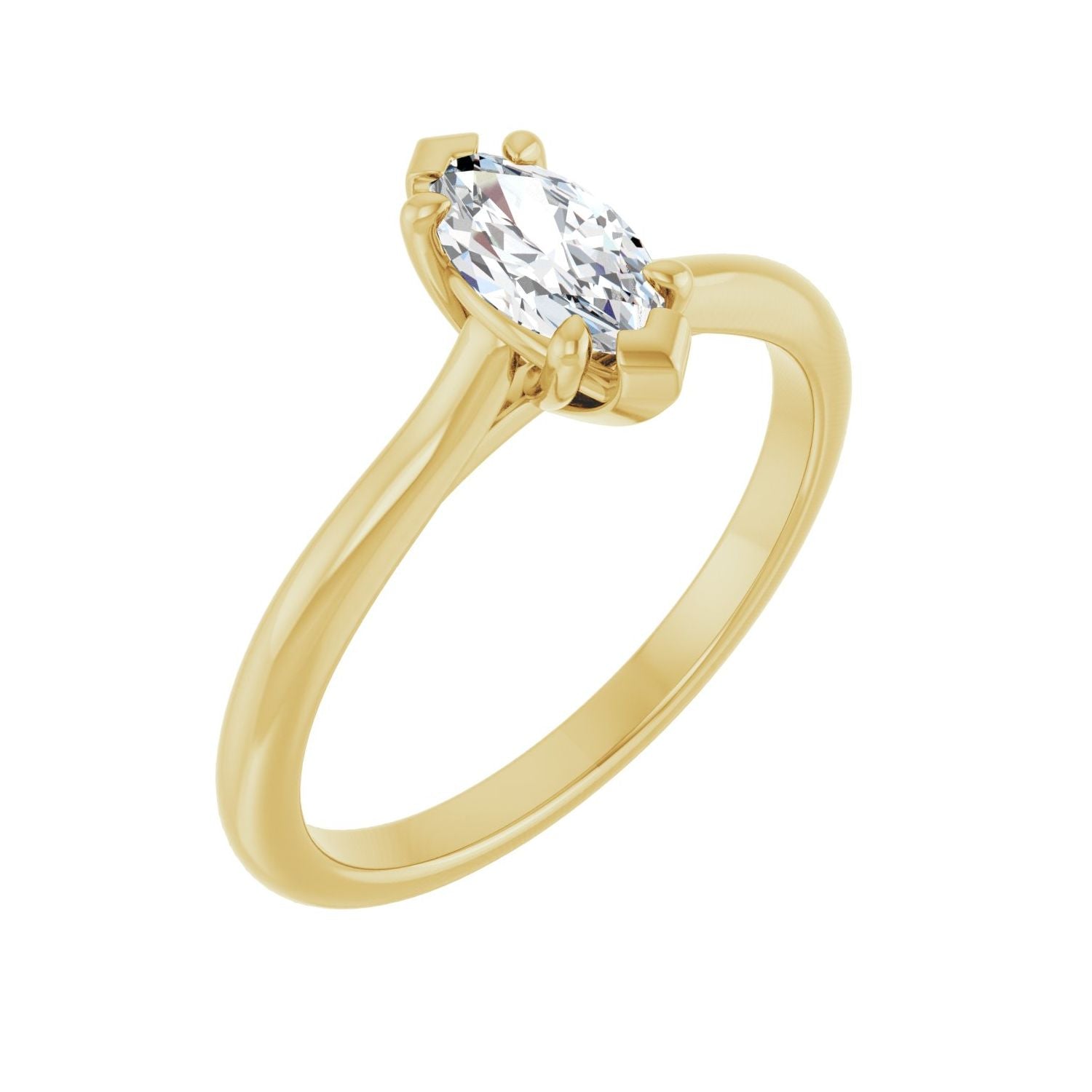 Neverland — Marquise center, yellow gold