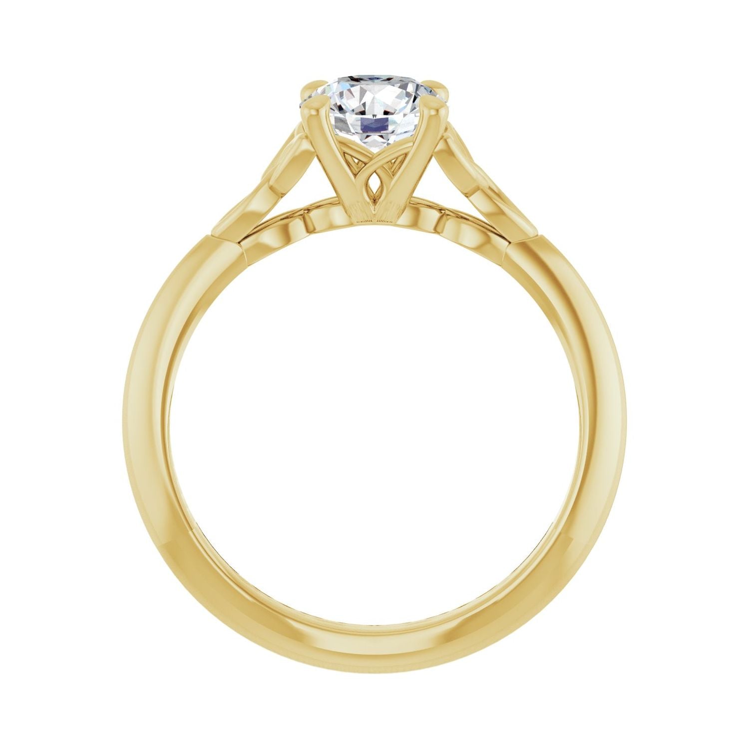 Periwinkle — Round center, yellow gold