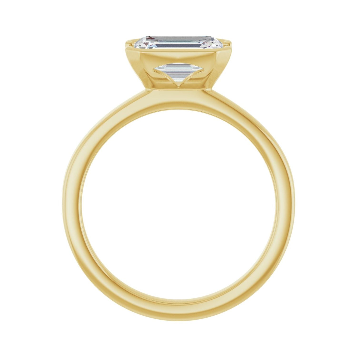 Resplendence — Emerald center, yellow gold