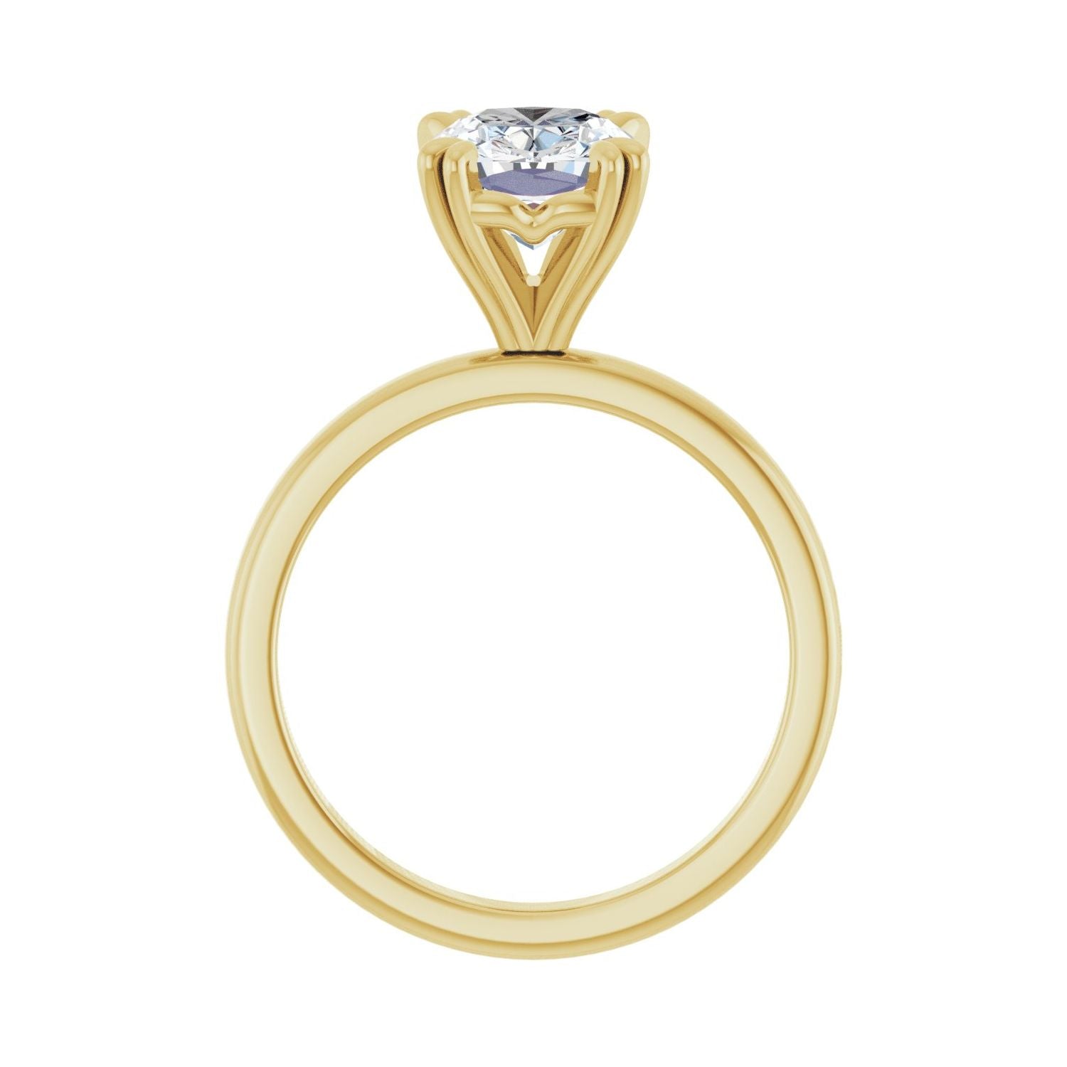 Gladsome — Cushion center, yellow gold