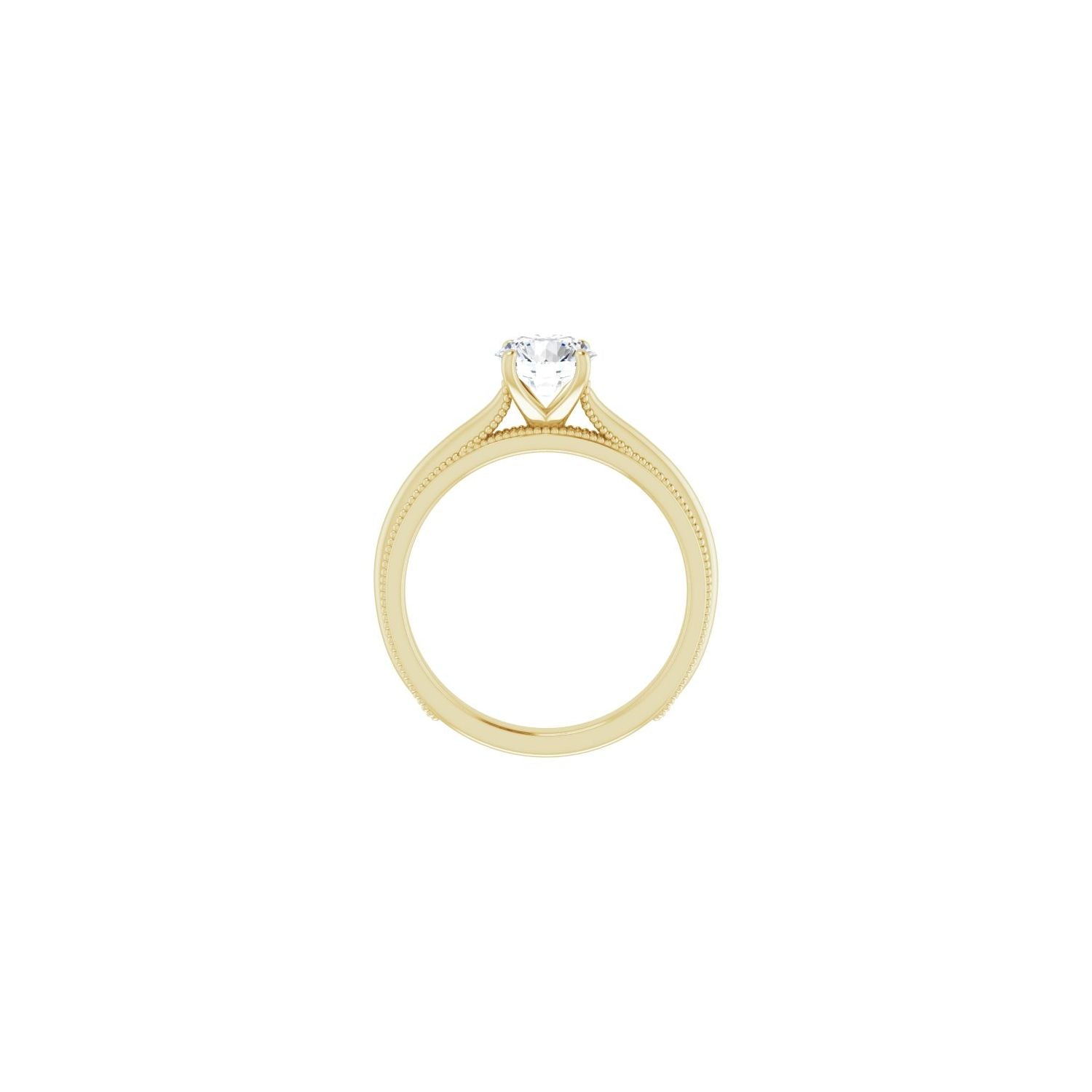 Nantucket — Round center, yellow gold