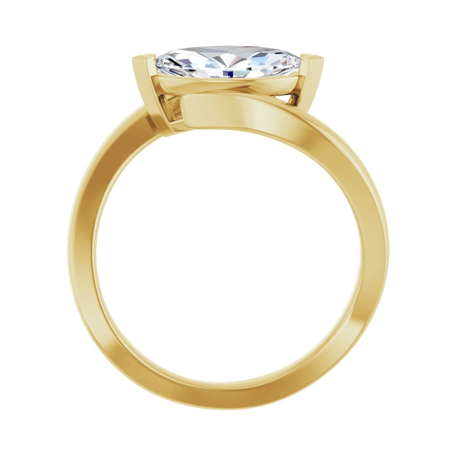 Berceuse — Marquise center, yellow gold