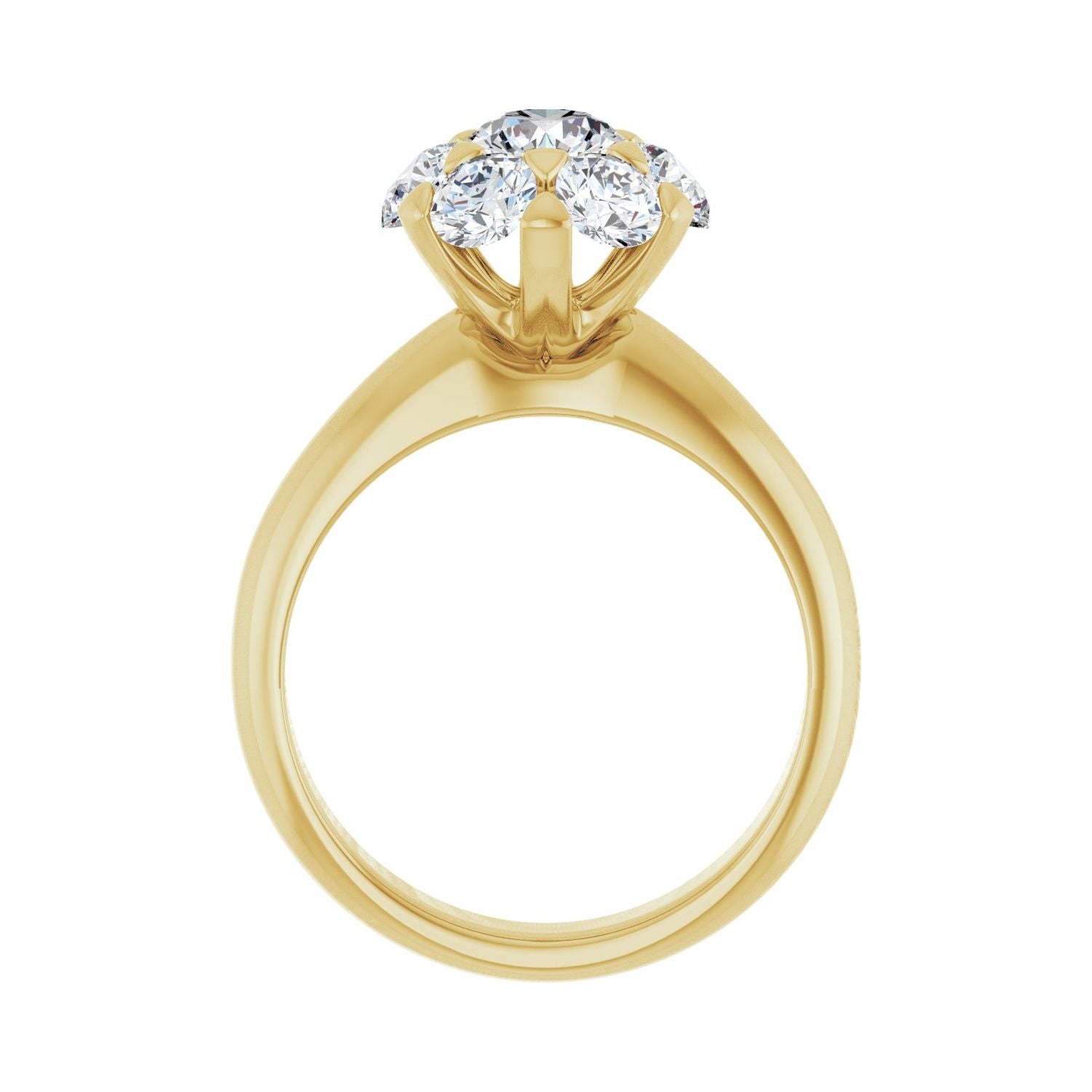 Lustrous — yellow gold