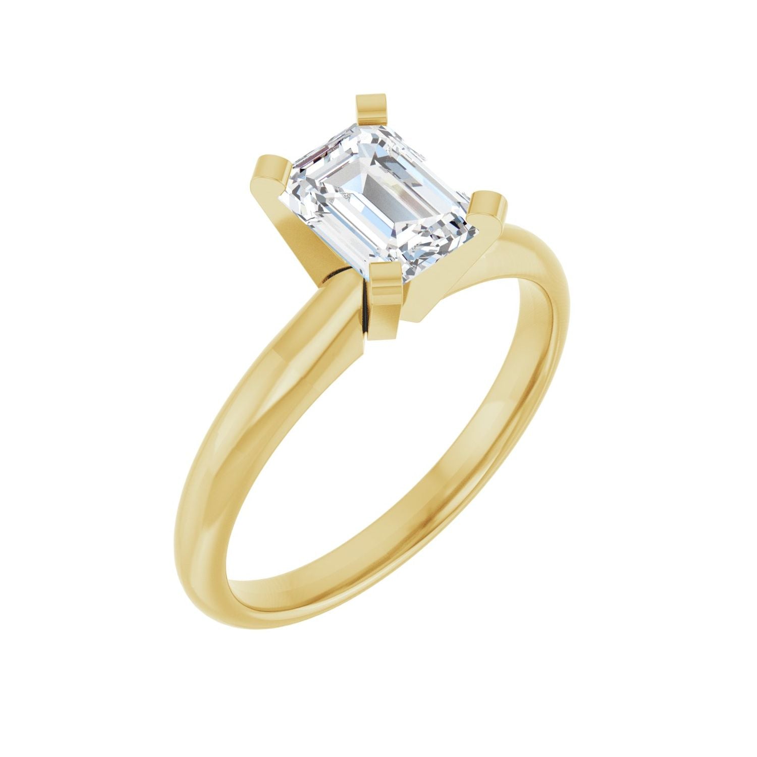 Fantasia — Emerald center, yellow gold