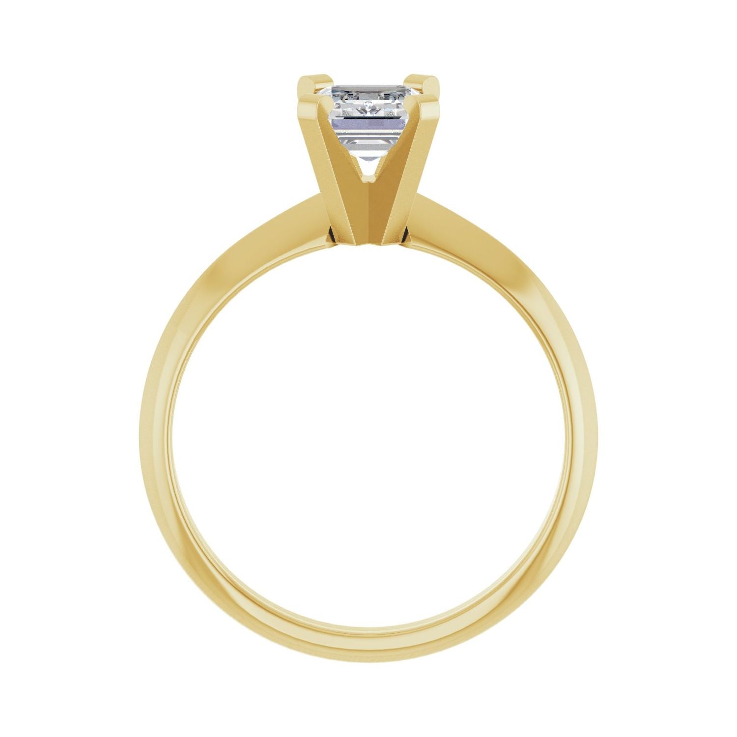 Daystar — Emerald center, yellow gold