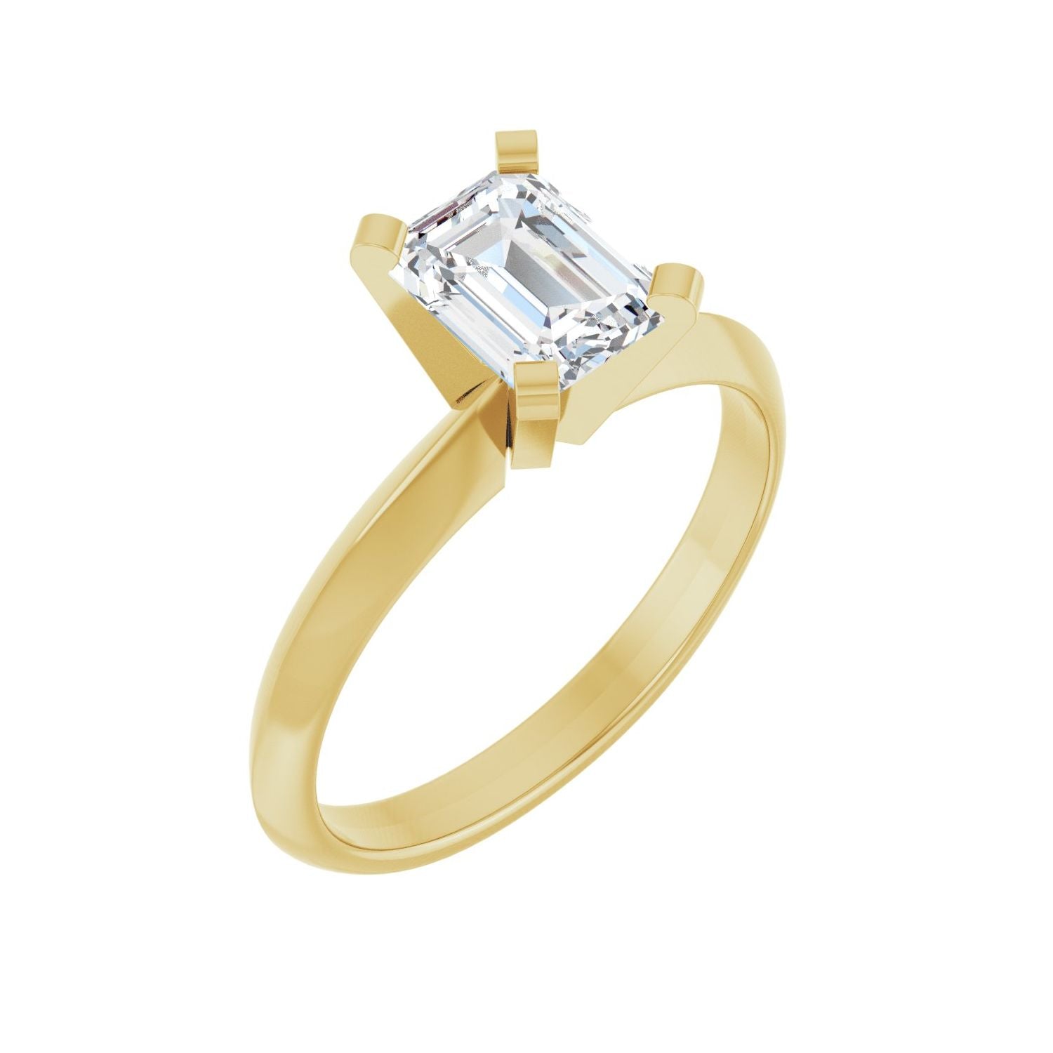 Daystar — Emerald center, yellow gold