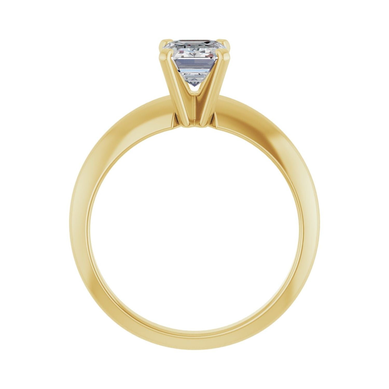 Alcyone — Emerald center, yellow gold