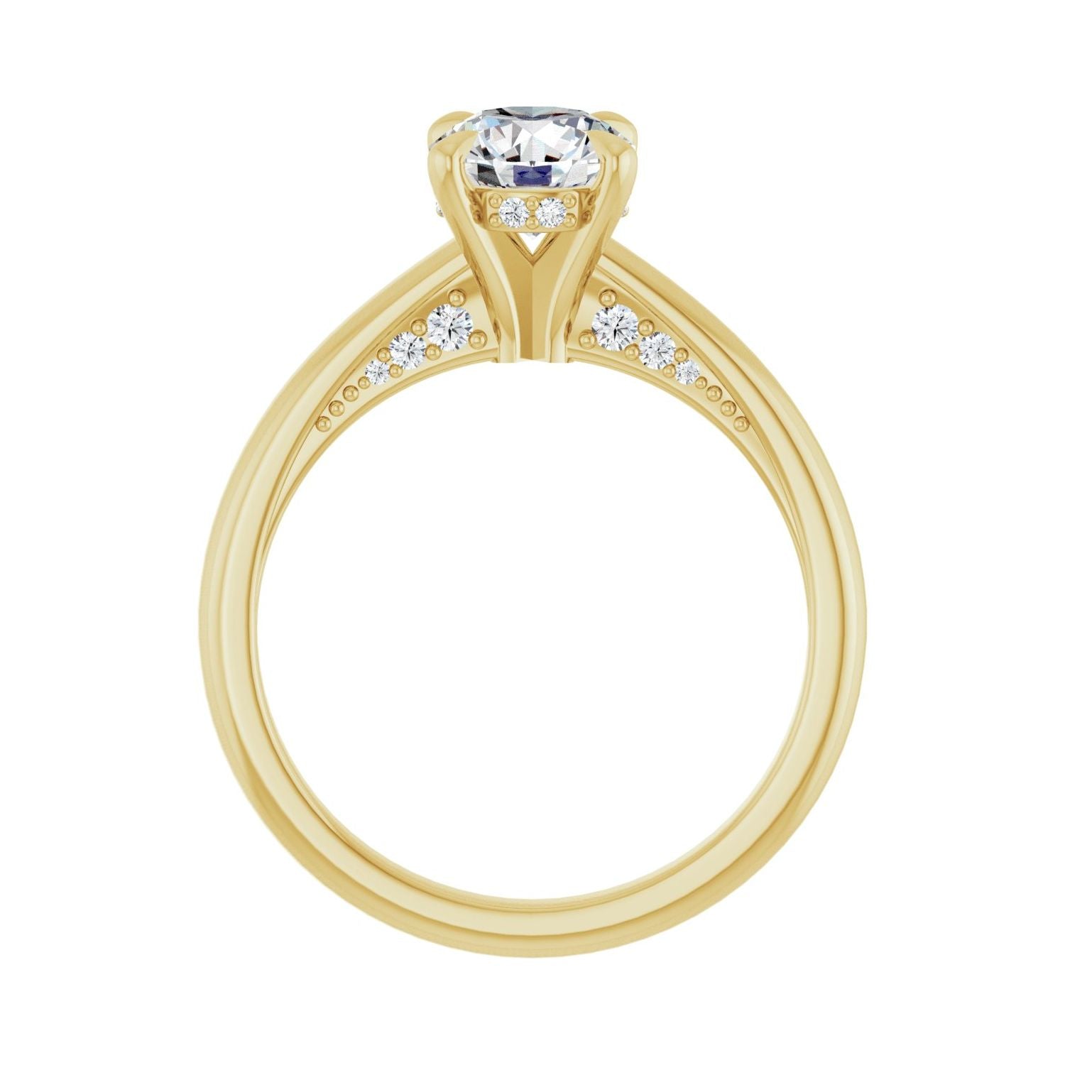Spuma — Round center, yellow gold
