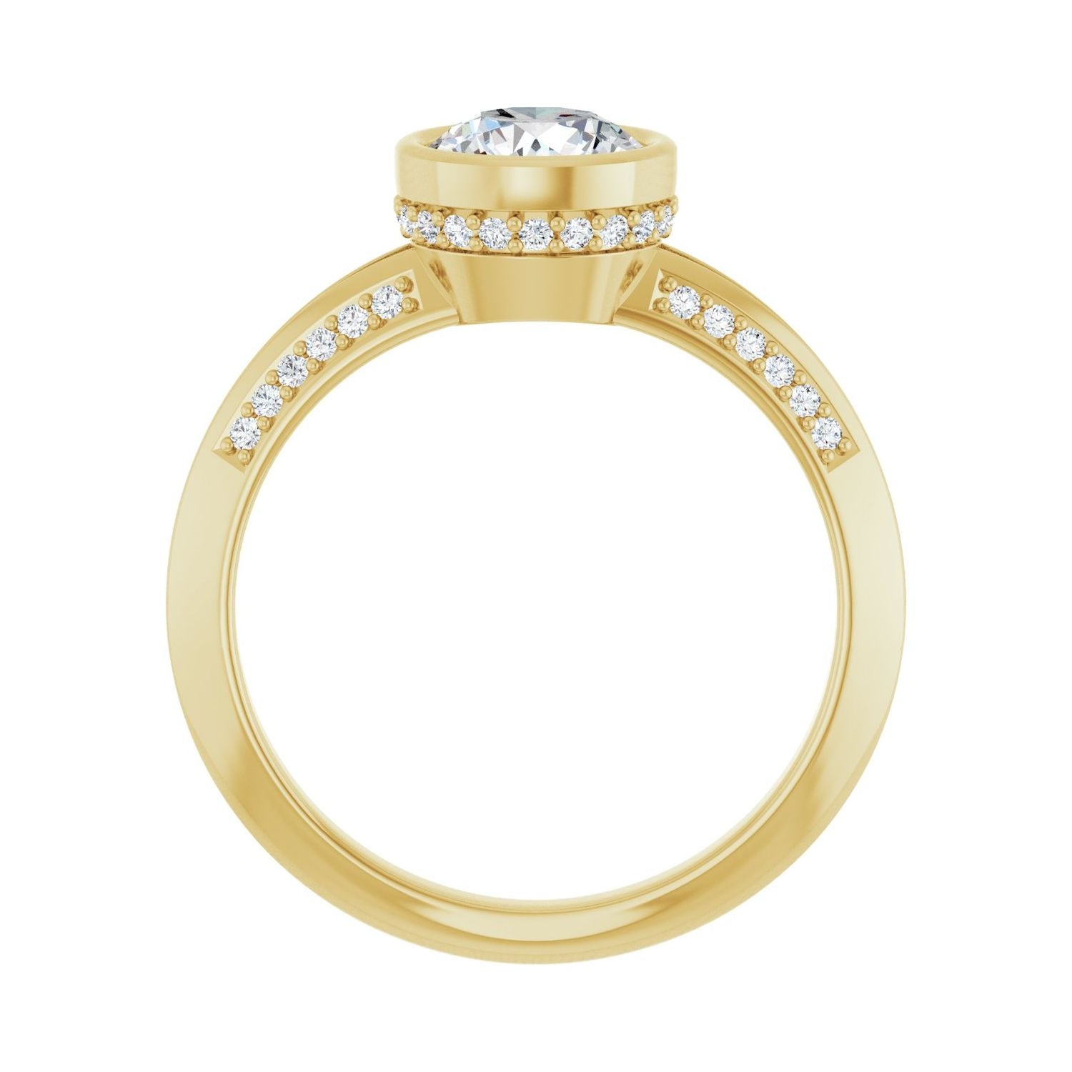 Tenerezza — Round center, yellow gold