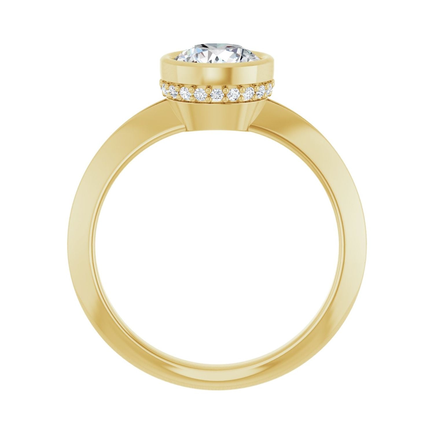 Puglia — Round center, yellow gold