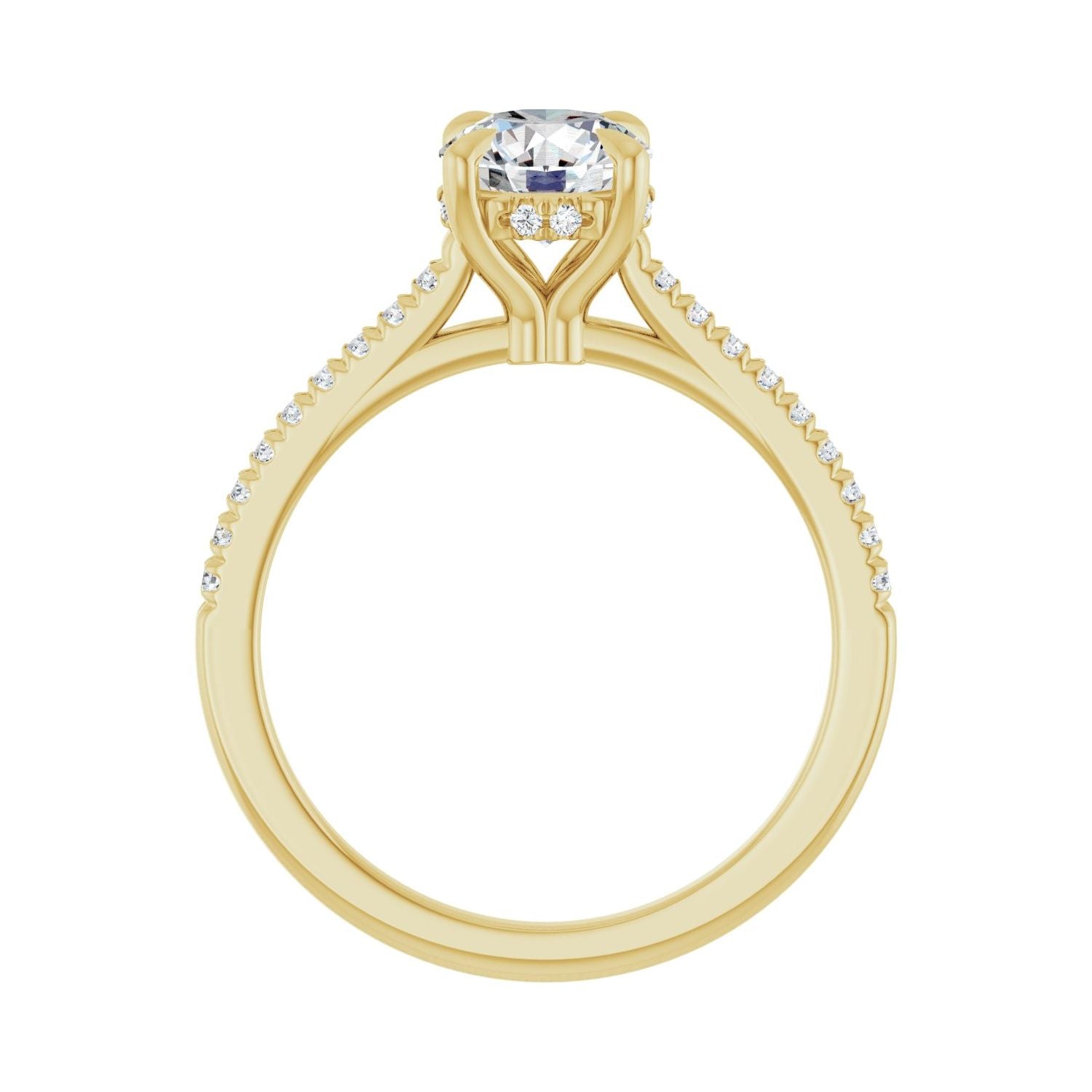 Sicily — Round center, yellow gold