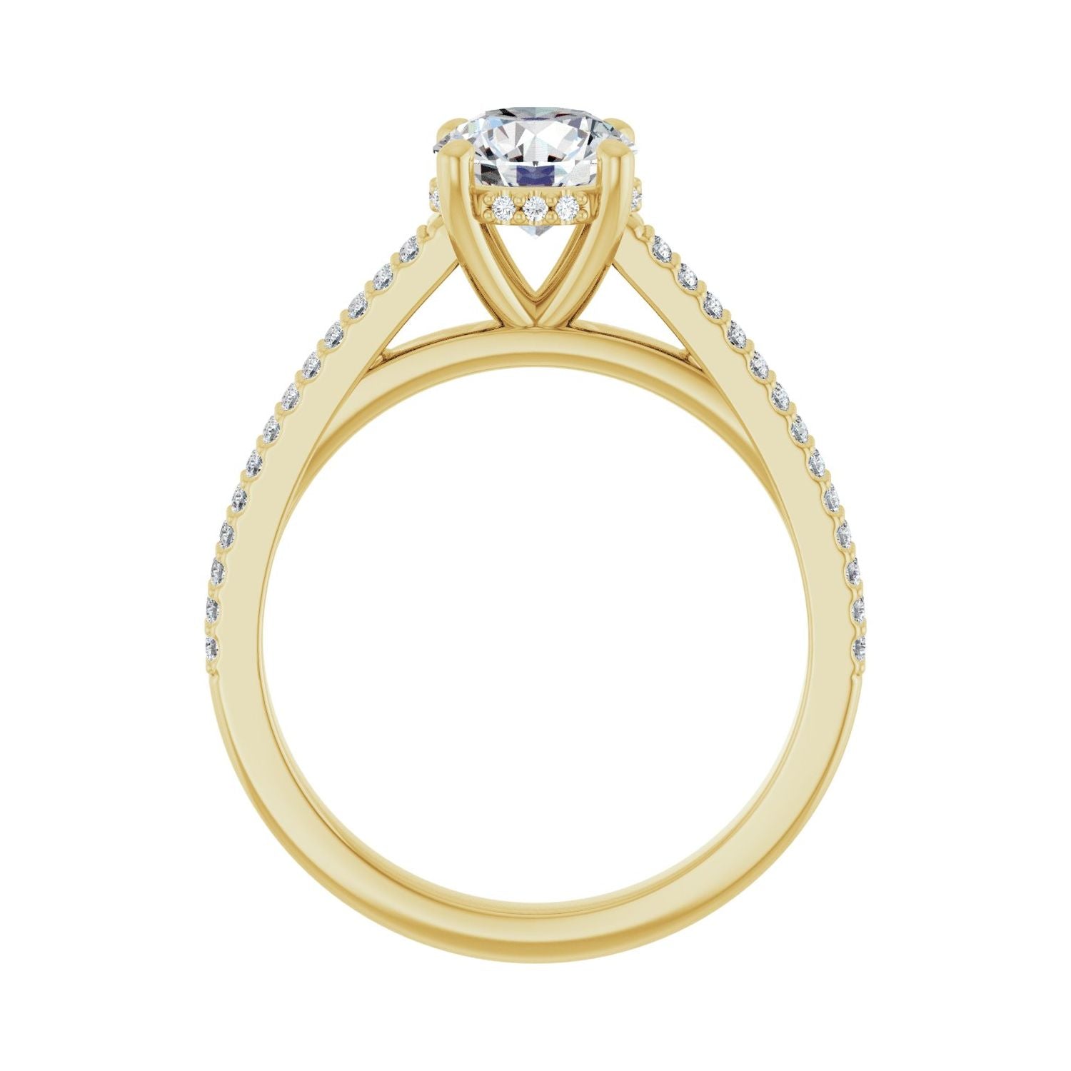 Tramonto — Round center, yellow gold