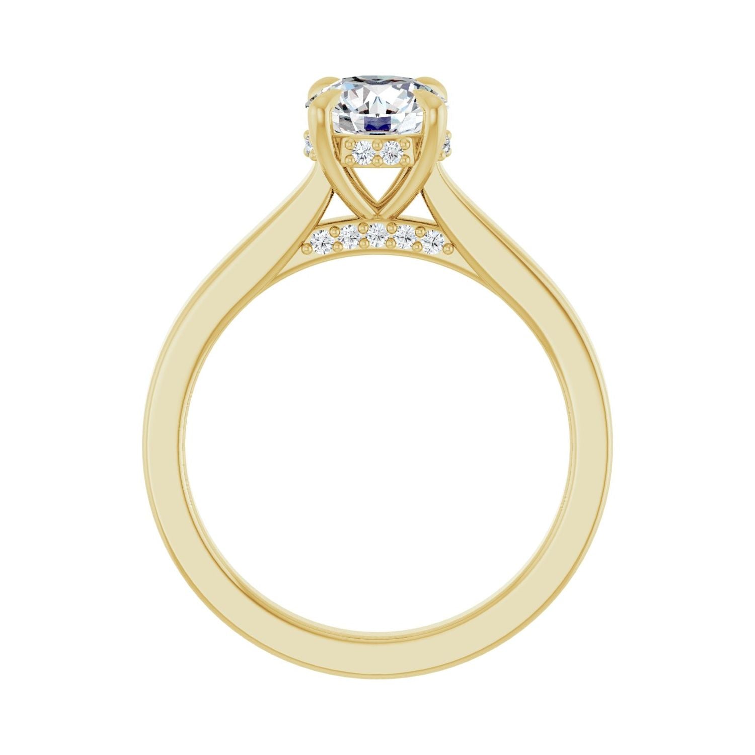 Aureate — Round center, yellow gold