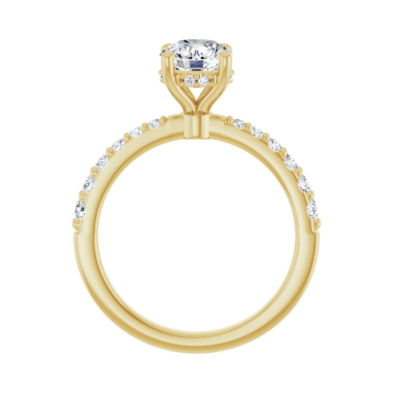 Waltzing — Round center, yellow gold