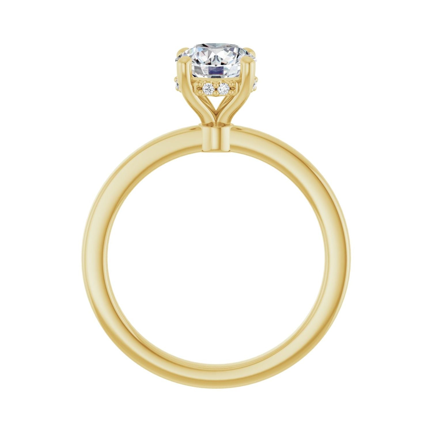 Vezzosa — Round center, yellow gold