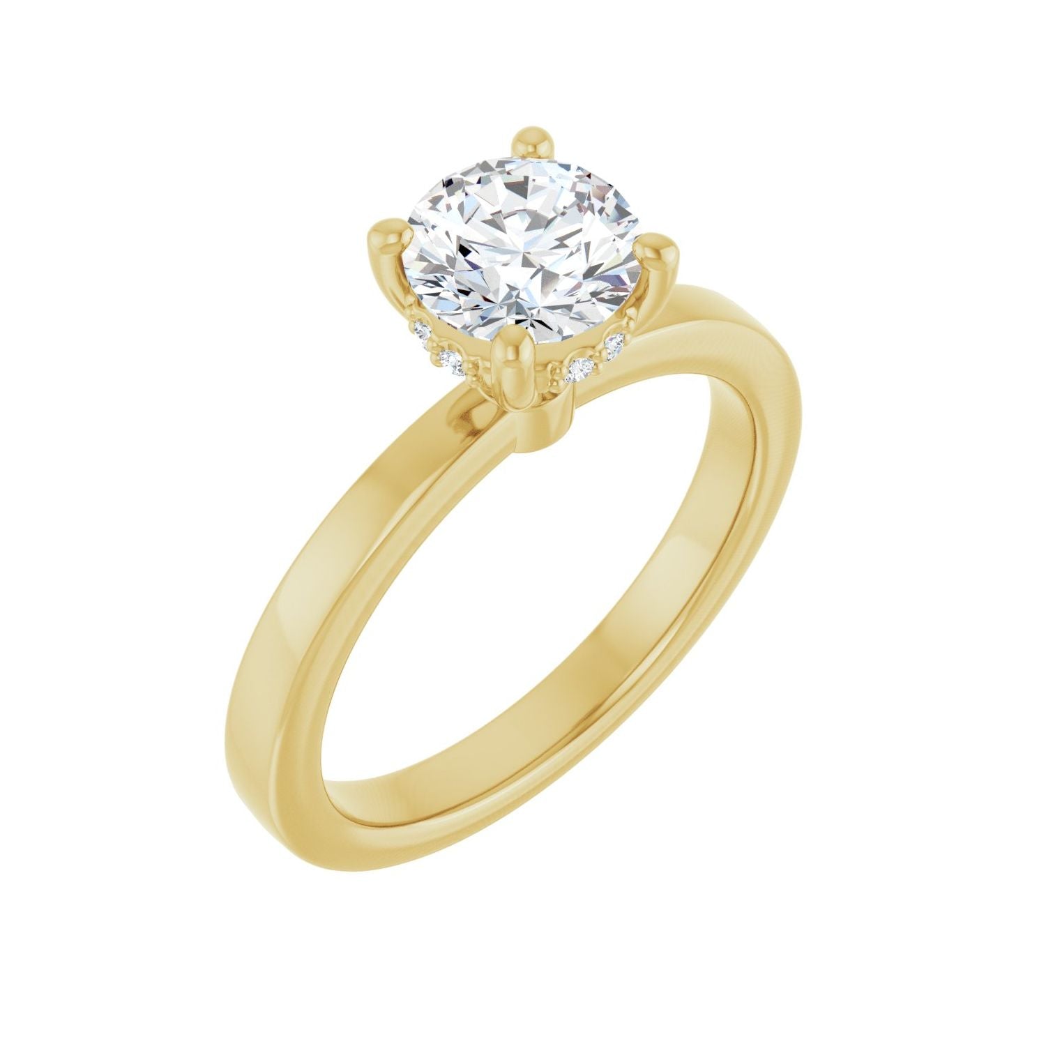 Vezzosa — Round center, yellow gold