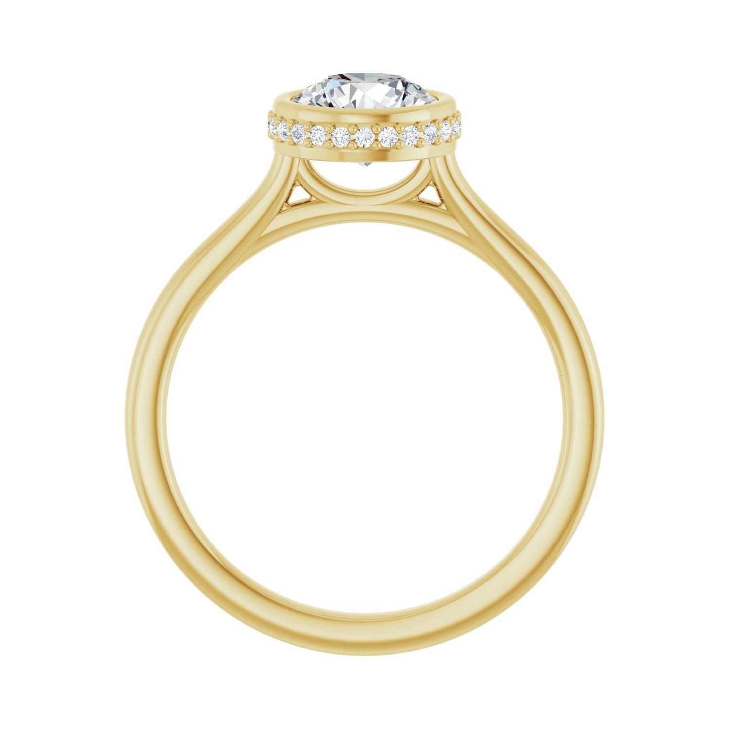 Capri — Round center, yellow gold