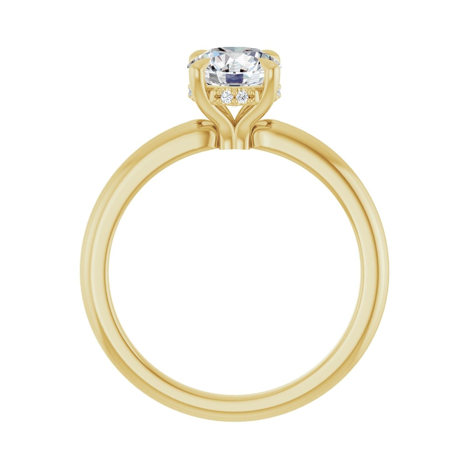 Gleaming — Round center, yellow gold