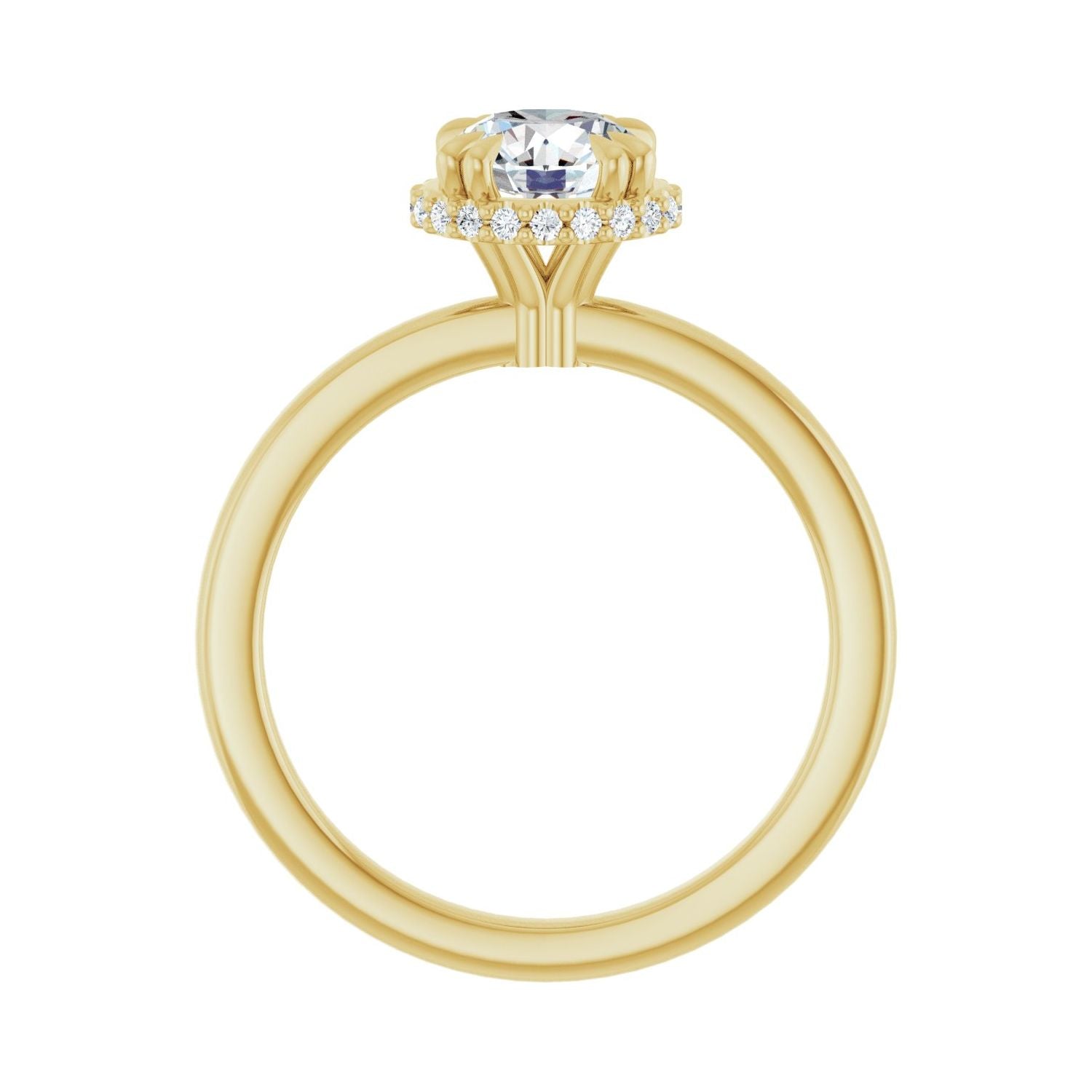 Bucolic — Round center, yellow gold