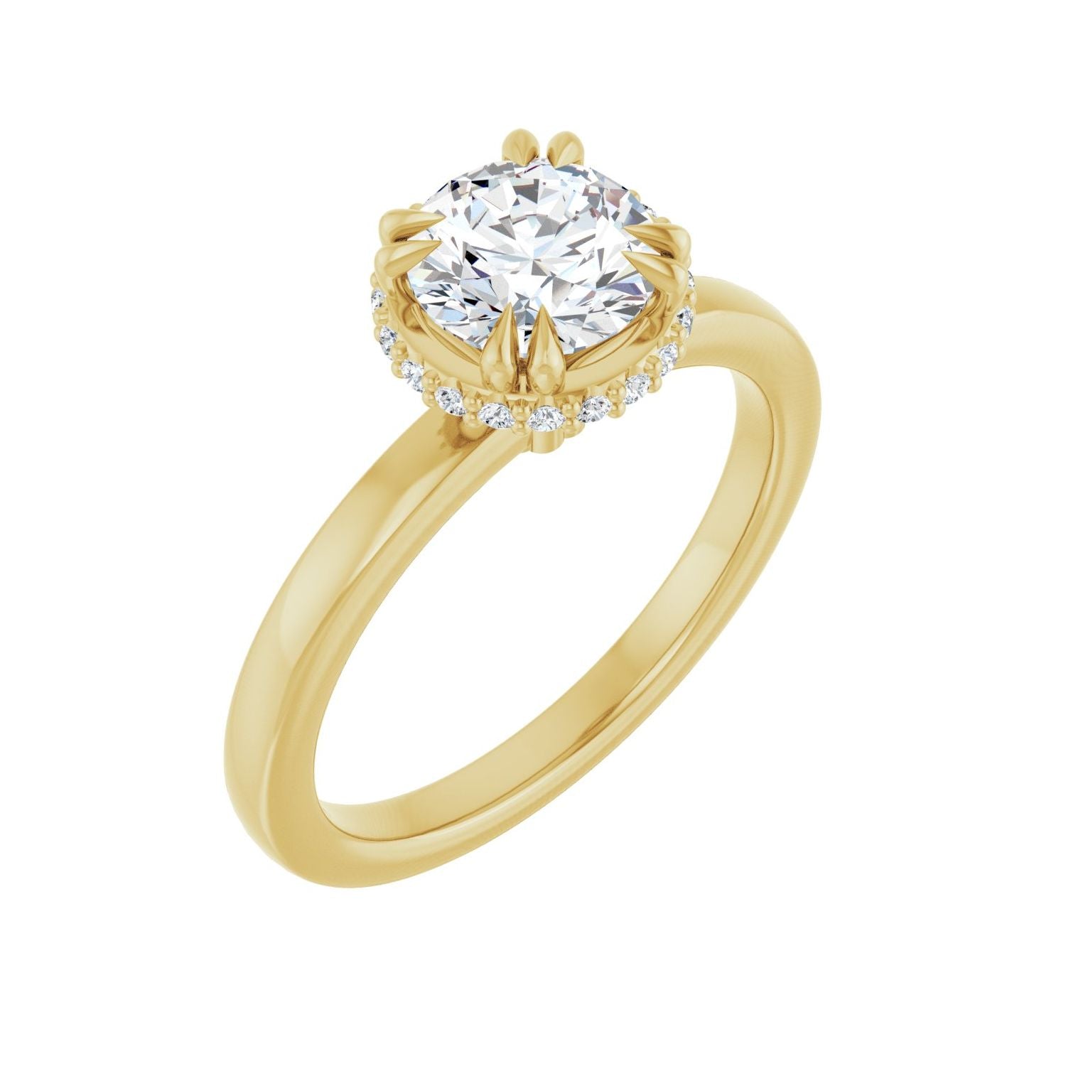 Bucolic — Round center, yellow gold