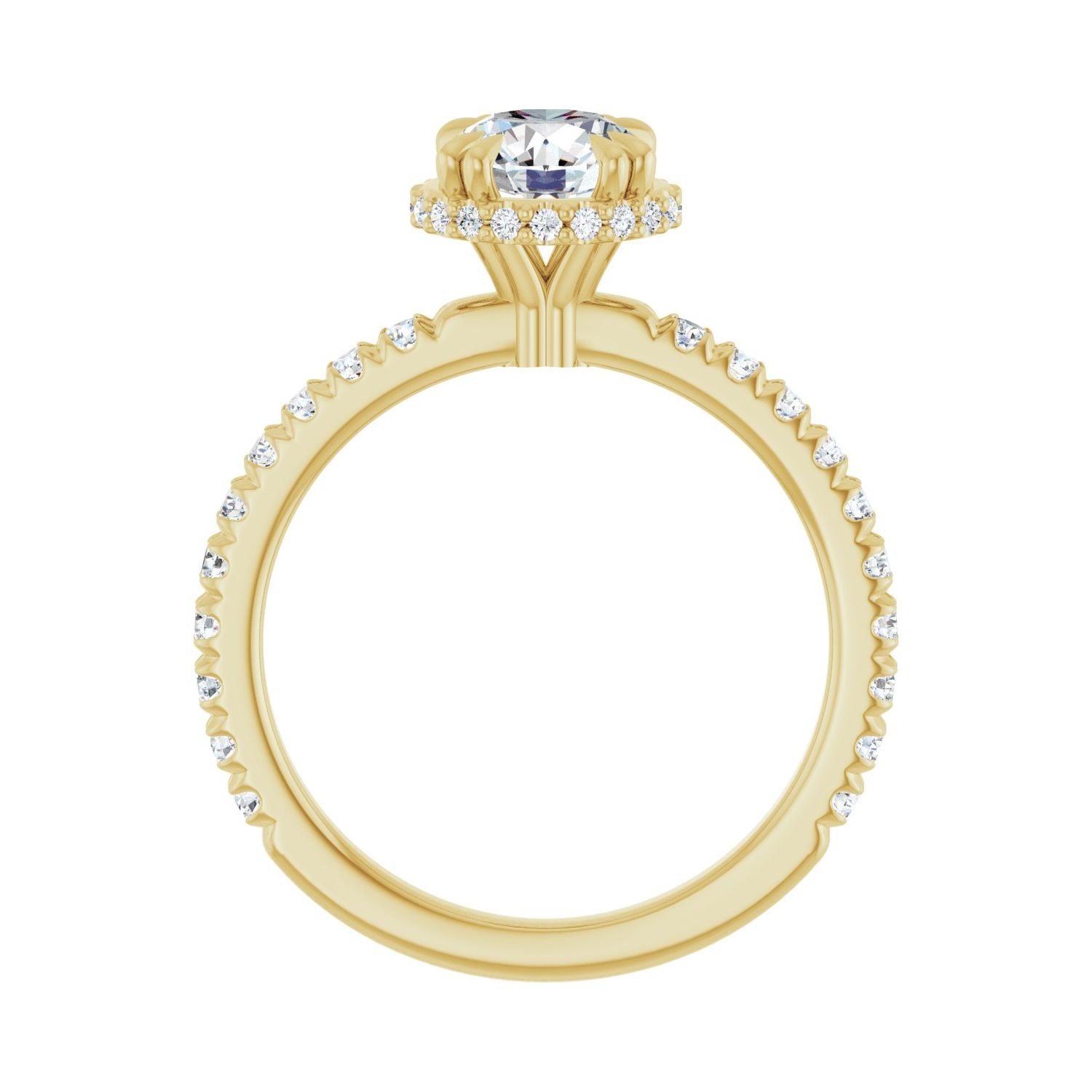 Fritillary — Round center, yellow gold