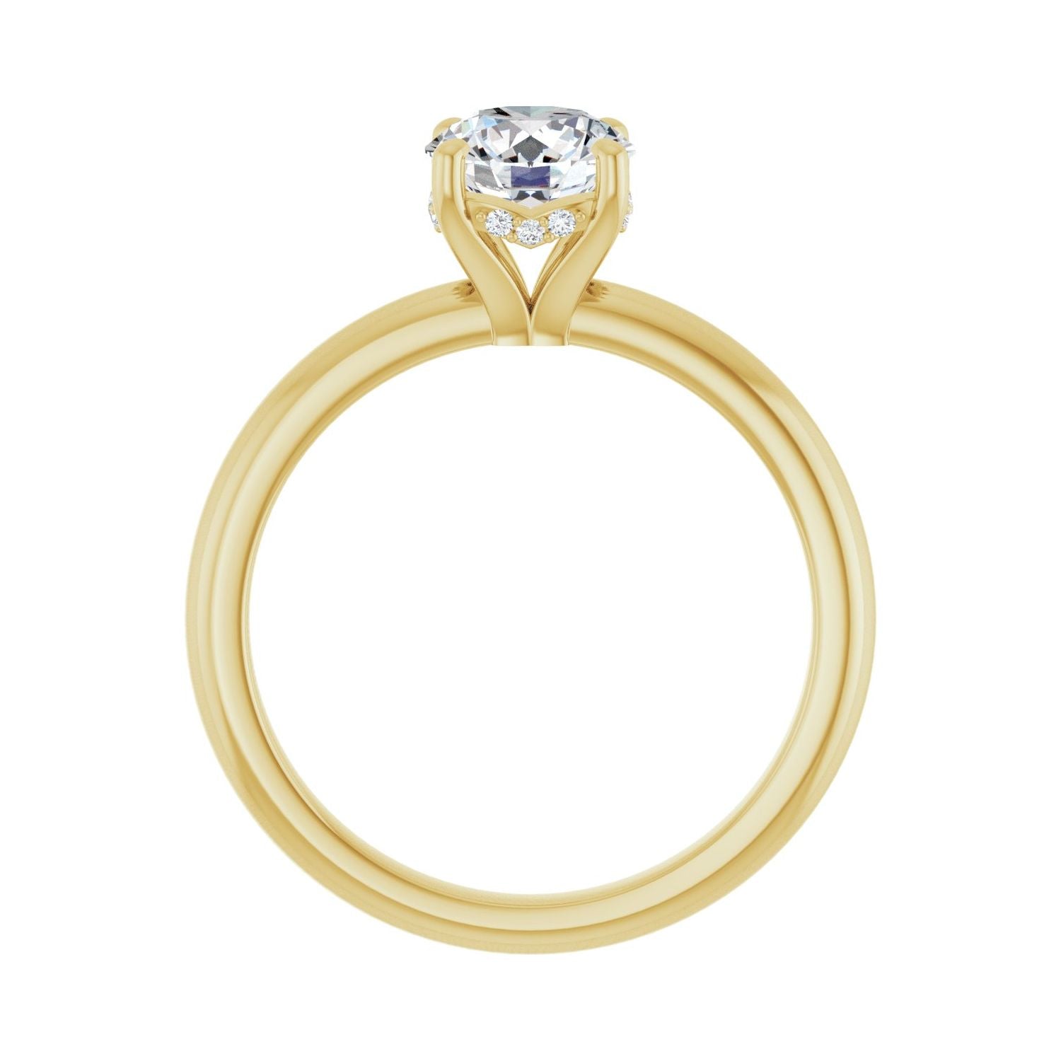 Adorable — Round center, yellow gold