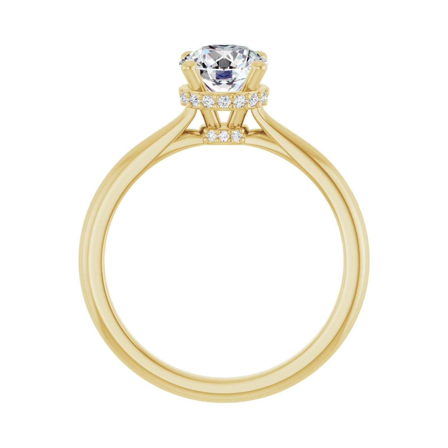 Elba — Round center, yellow gold