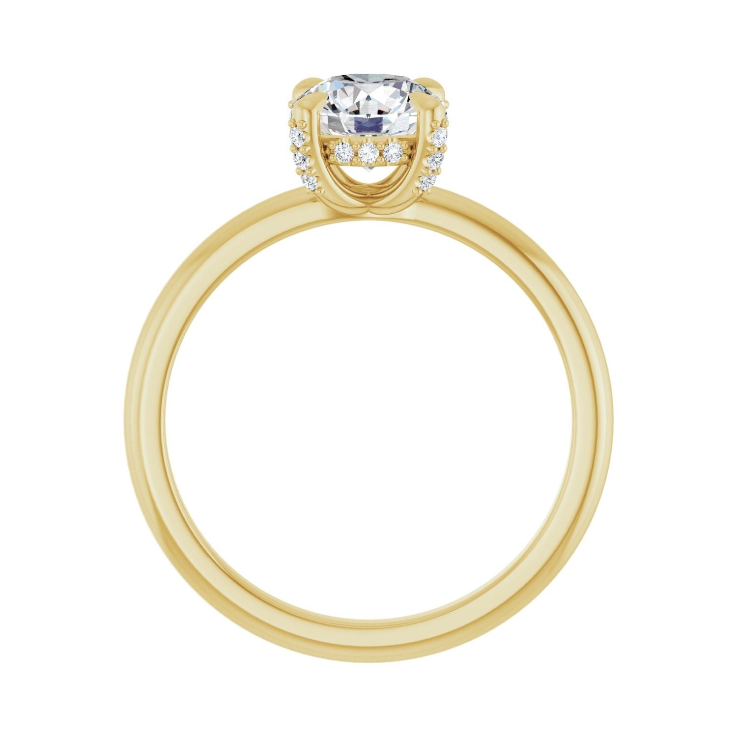 Arpeggio — Round center, yellow gold
