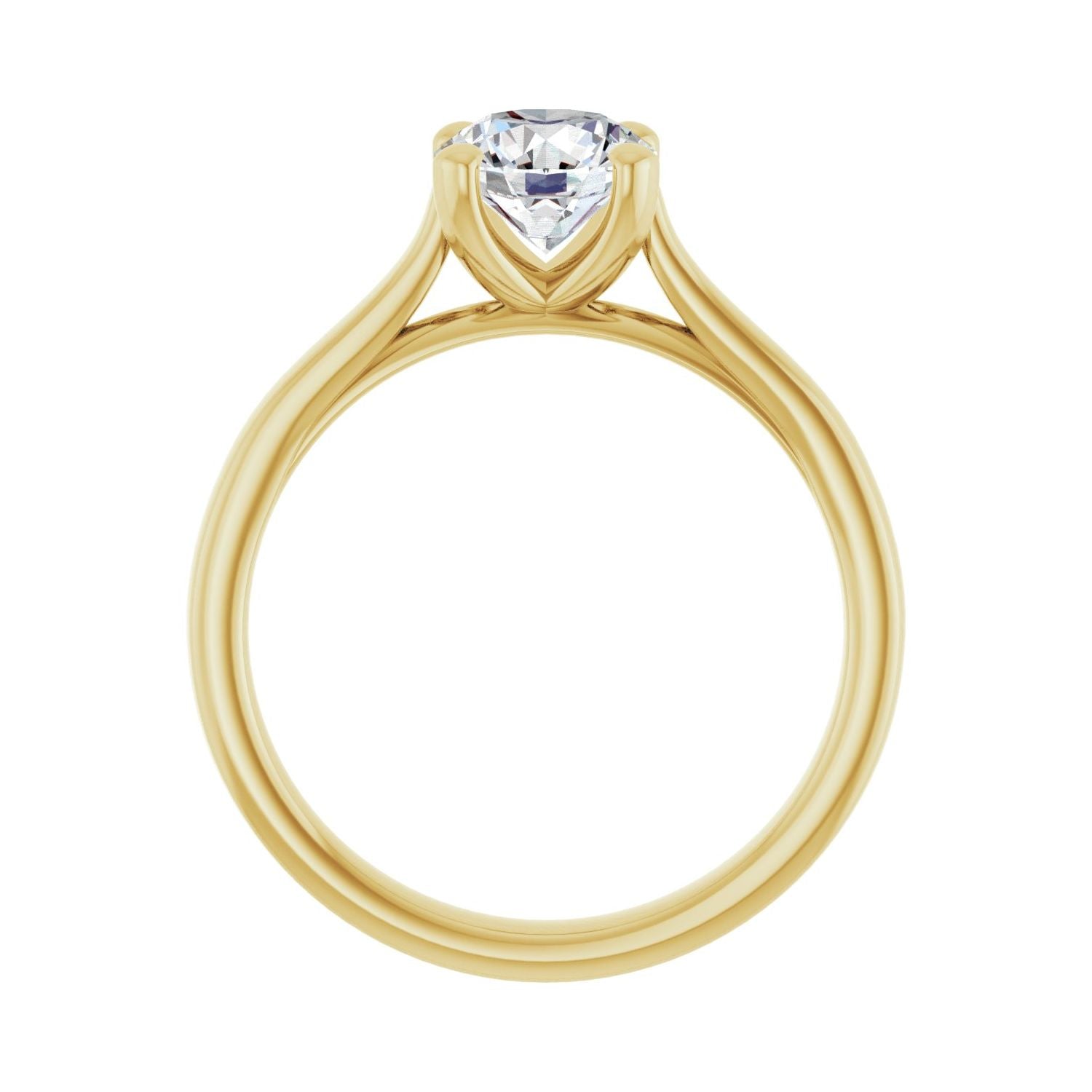 Corfu — Round center, yellow gold