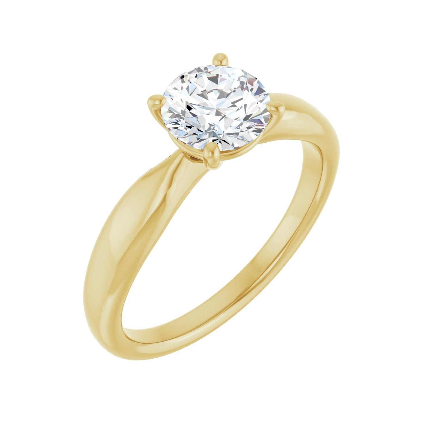 Charmant — Round center, yellow gold