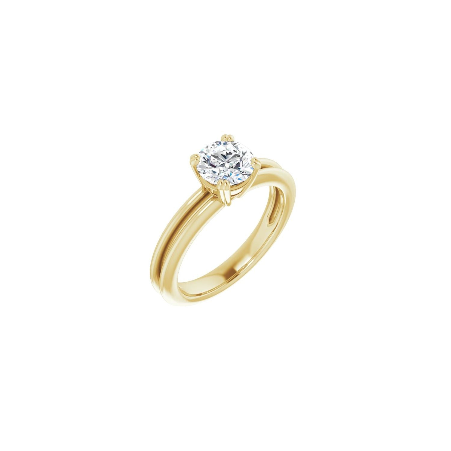 Fantasy — Round center, yellow gold