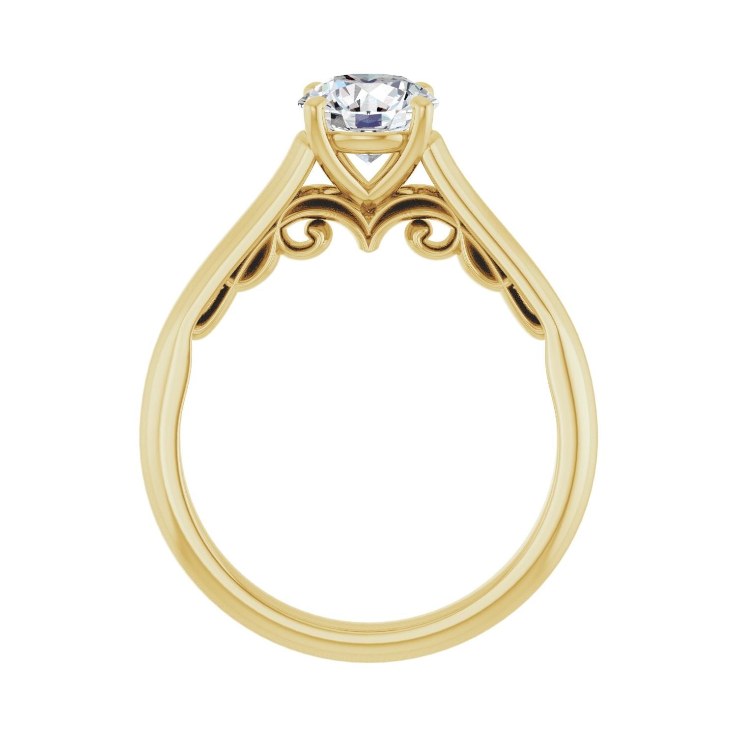 Rhodes — Round center, yellow gold