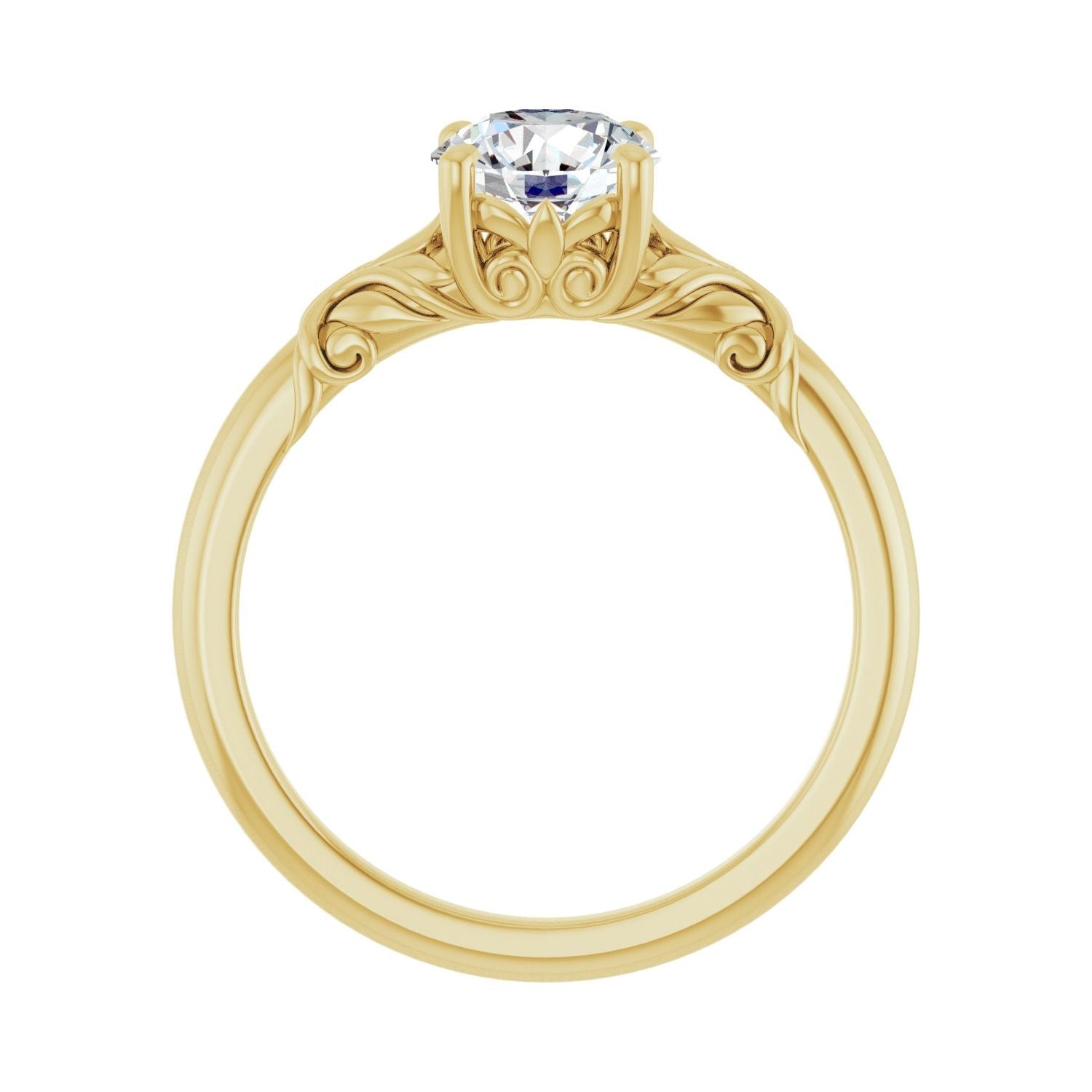 Charmante — Round center, yellow gold