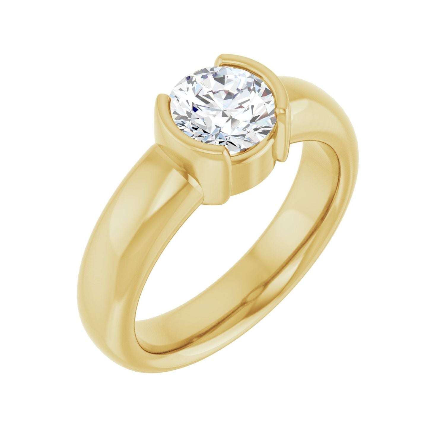 Interlude — Round center, yellow gold