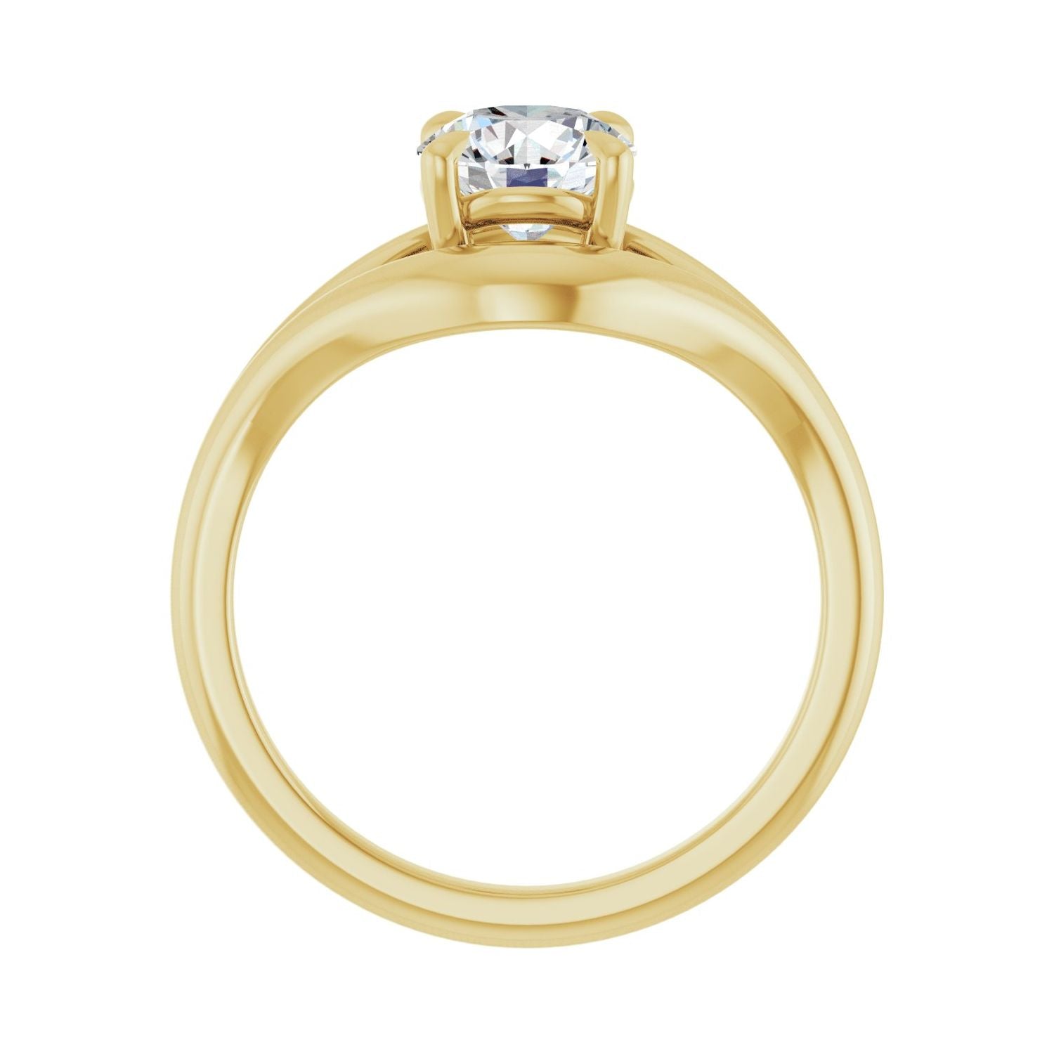 Elderflower — Round center, yellow gold