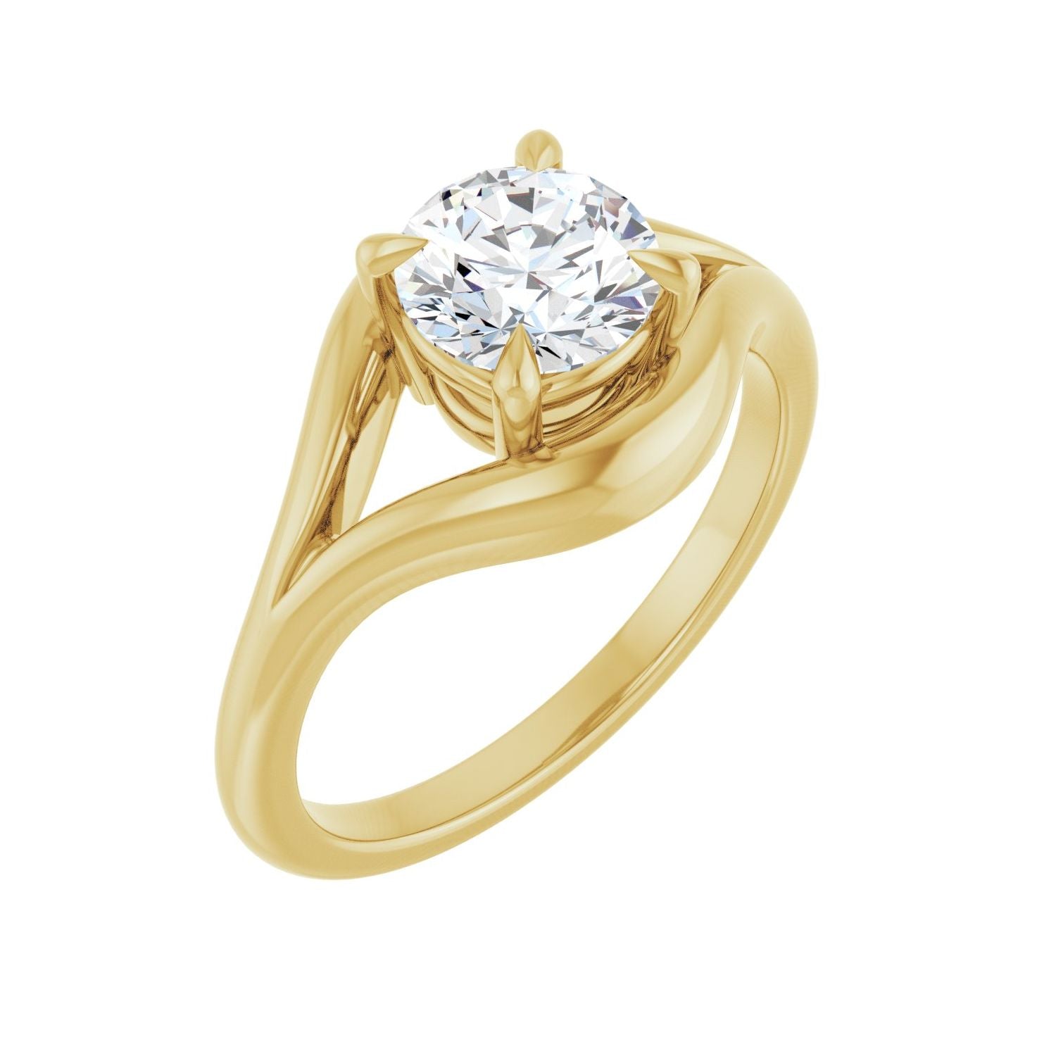 Elderflower — Round center, yellow gold