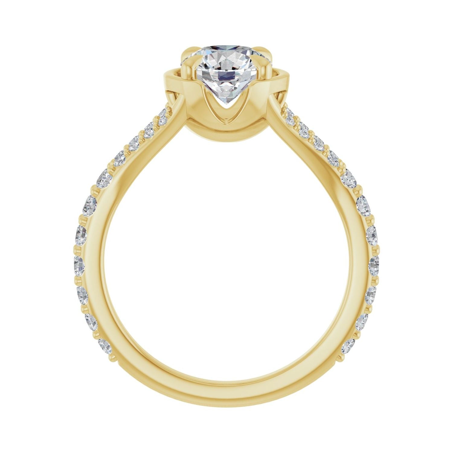 Crete — Round center, yellow gold