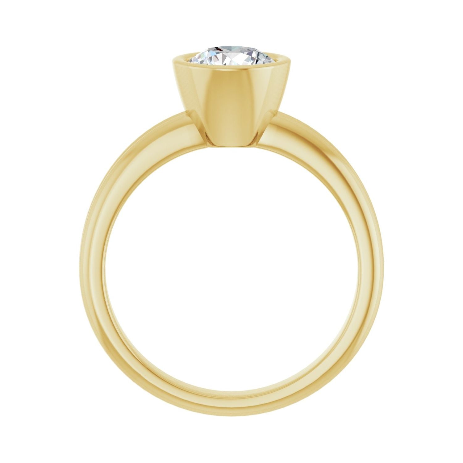 Superb — Round center, yellow gold
