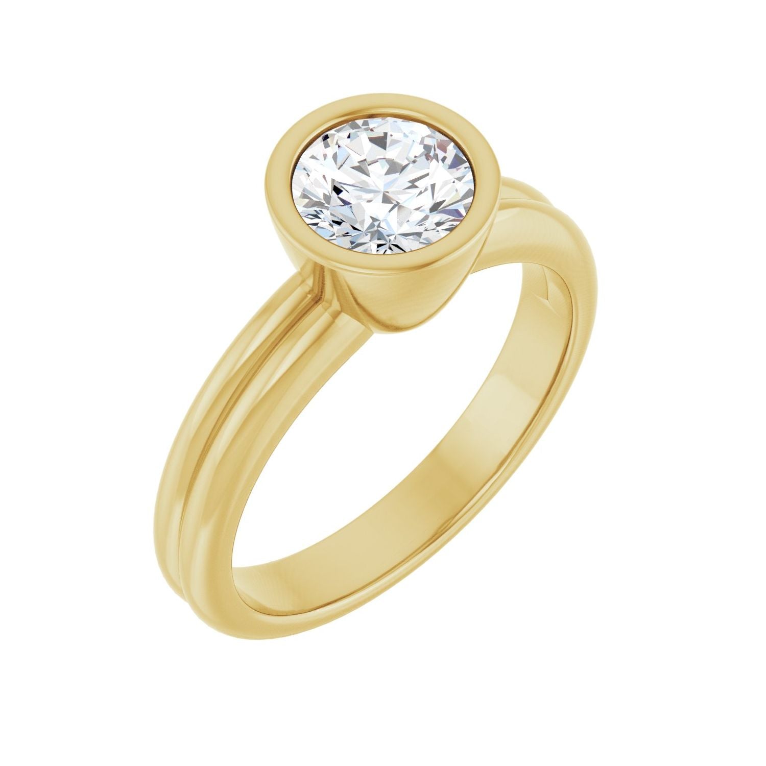 Superb — Round center, yellow gold