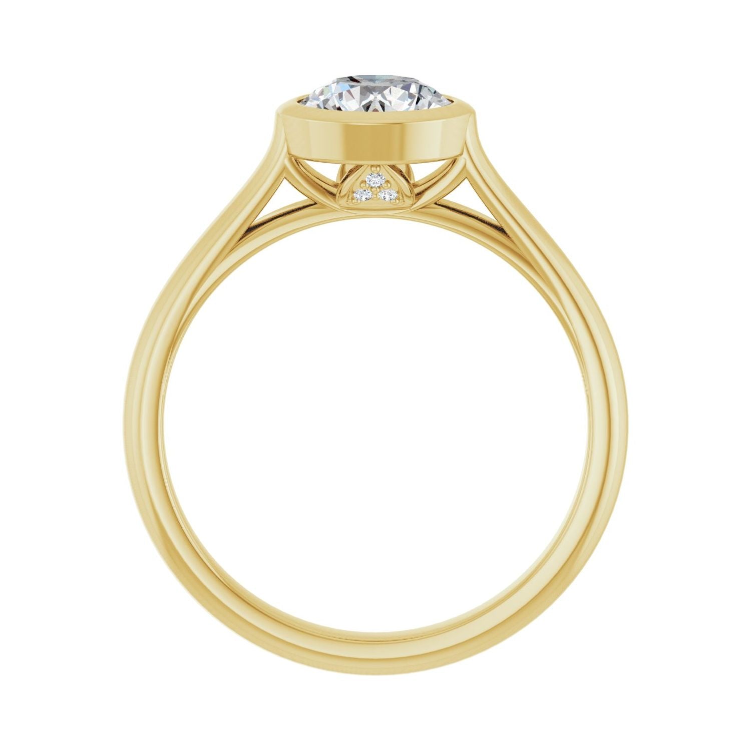 Douceur — Round center, yellow gold