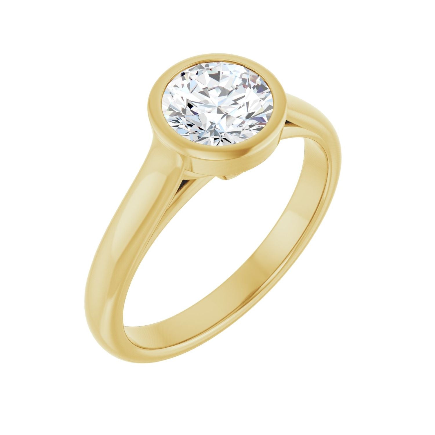 Douceur — Round center, yellow gold