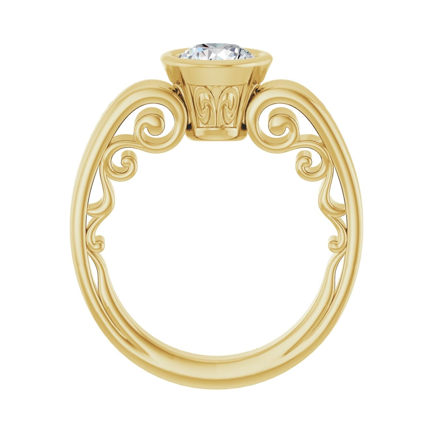 Paros — Round center, yellow gold