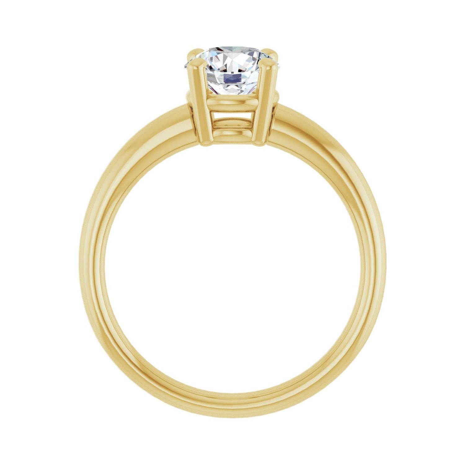 Triumphant — Round center, yellow gold