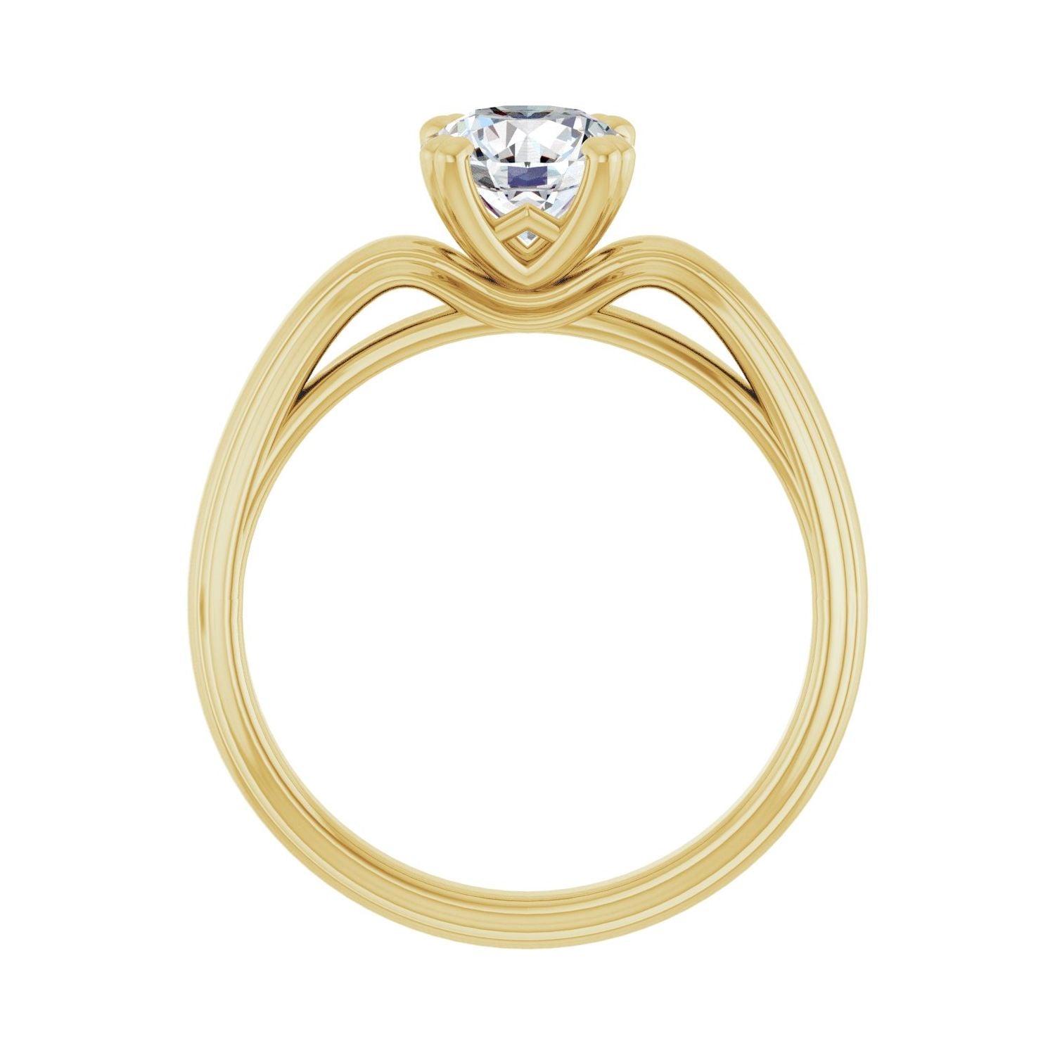 Storybook — Round center, yellow gold